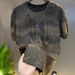 Men's Clothing Summer New Style Distressed Starry Sky Sweatshirt For Men, Gradient Top, Loose Pullover Short Sleeved T Shirt_viptrois.com