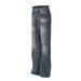 Men's Clothing neutral washed blue design high end men's straight slim jeans_viptrois.com