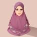 Women's Hijab heavy industry embroidery lace pullover headscarf Malay ladies scarf double layer chiffon beaded hat_viptrois.com