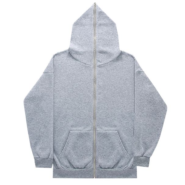 Men's Clothing Hoodie Jacket Sweatshirt Casual Long Zipper Solid Color Hoodie Sweatshirt_viptrois.com
