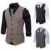 Men's Hunting Clothes British Characters Single-breasted Vest, Men's Suit Vest_viptrois.com