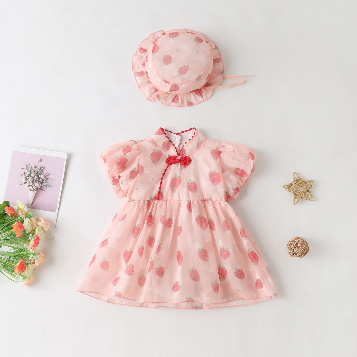 Baby Cross Border Ins Children's Clothing Summer Chinese Style Skirt Baby Jumpsuit Newborn Going Out Hanfu Clothes_viptrois.com