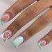 Duckbill Long False Nails - Sweet Cool Star & Water Drop Design, Gradient Nail Art, European & American Style_viptrois.com