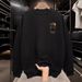 Men's Clothing Autumn Sweatshirt Slim Casual Round Neck Plus Velvet Pullover Long Sleeve Jacket Top_viptrois.com