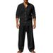 Men's Linen Casual Shirt & Pants Set - Breathable Comfort Fit Long Sleeve Top With Relaxed Fit Trousers For All Seasons (White, Black, Gray, Khaki)_viptrois.com