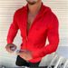 New 2025 Summer British Style Solid Color Brushed Cardigan Long Sleeve Youth Fashion Hooded Men's Shirt_viptrois.com