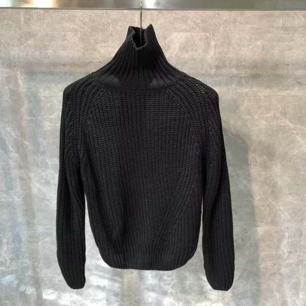 Men's High Neck Slim Fit Sweater, Winter Autumn Solid Color Knit Pullover, Trendy Casual Chic Style, Loose Fit Hooded Long Sleeve Top_viptrois.com