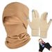 Sports Face Masks Three Piece Set Of Autumn Winter Proof Warm Headgear Motorcycle Riding Mask Sports Polar Fleece Neck Protection Touch Screen Gloves_viptrois.com