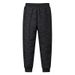 "Men's Fleece-Lined Winter Pants – Thickened Polyester Thermal Joggers With Elastic Waist (Black, M-5XL)"_viptrois.com
