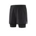 Men's Clothing Two-Piece Sports Shorts Training Pants Fitness Running Marathon Shorts Foot Blue Shorts_viptrois.com