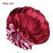 Cross Border New Satin Sleeping Cap Double Layer Double Sided Versatile Hair Care Cap Fashionable Elastic Extra Large Shower Cap Wholesale_viptrois.com