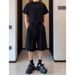 Men's Clothing Cleanfit Wide Leg Suit Shorts Men's Summer Drape High End Pants Straight Loose Five Or Six Points Breeches_viptrois.com