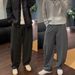 2025 Autumn New High-Quality Elastic Mid-Waist Solid Color Casual Versatile Slimming Simple Pleated Wide-Leg Pants For_viptrois.com