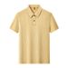 Men's Vertical Striped Knit Polo Shirt Old Money Style Short Sleeve Summer Thin Breathable T-Shirt Versatile Half Sleeve Top_viptrois.com