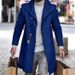 Loom Loom European And American Cross-Border New Autumn Winter Mid-Length Men's Jacket Trench Coat Woolen Large Lapel_viptrois.com