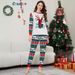 Christmas Santa Deer Snowflake letter striped Christmas family dress printed homewear_viptrois.com
