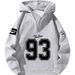 Men's Clothing Y2K Fashion Zipper Sweatshirt Long Sleeve Hooded Sweatshirt Men's Wide Quarter Zipper Hoodies_viptrois.com