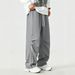 Men's American Style Summer Casual Drawstring Pants - Solid Color Lightweight Relaxed Fit Trousers For Streetwear_viptrois.com