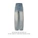 Men's Style Washed Embroidered Whiskered Jeans New Style Dancing Striped Patchwork Wide Leg Straight Trousers_viptrois.com