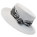 Flat Top For Women Summer French Zebra Pattern New Sun Outdoor Vacation Sunshade Straw Hat_viptrois.com
