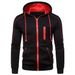 Ink Cardigan Jacket Spring And Autumn Men's Zipper Hooded Sports Men's Casual Sweater Short_viptrois.com