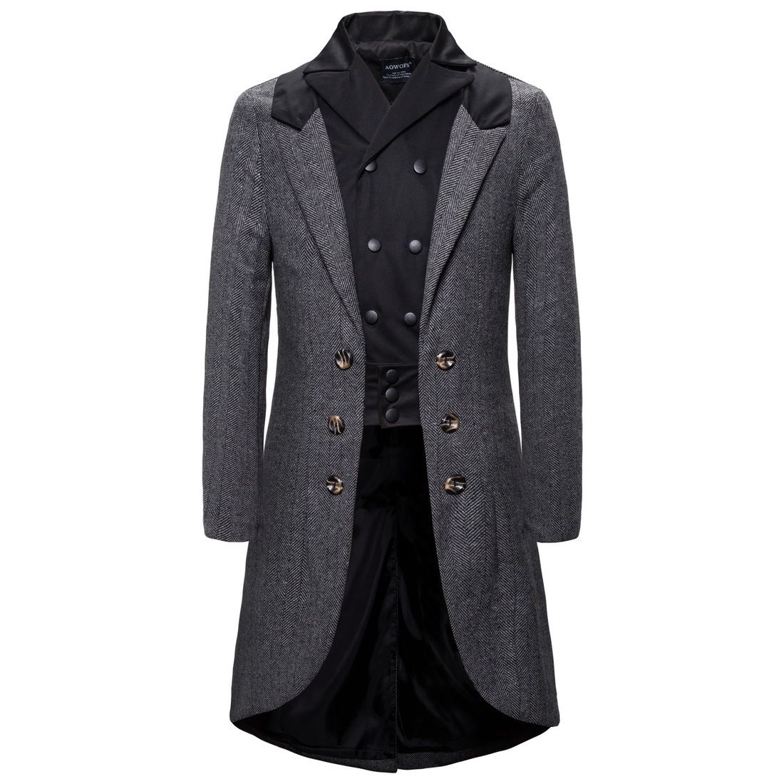 Loom Loom Autumn Winter New Style Cross-Border Men's Wool Mid-Length Trench Coat YF19_viptrois.com