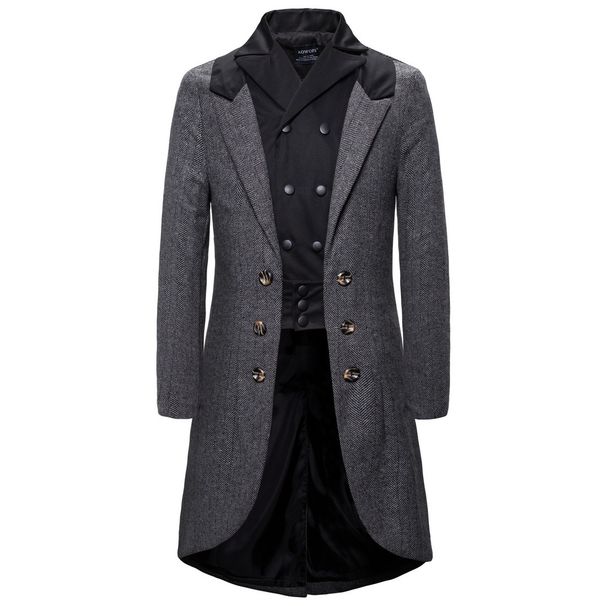 Loom Loom Autumn Winter New Style Cross-Border Men's Wool Mid-Length Trench Coat YF19_viptrois.com