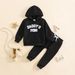 Mother & Kids Children's Clothing For Infants And Young Boys, Casual Suit, Letter Printed Long Sleeved Top Fake Drawstring Trousers, Two Piece Set_viptrois.com