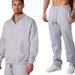 Men's Clothing Autumn and winter YOUNG half zip suit men's sports fitness training suit running casual sweatshirt sweatpants suit_viptrois.com