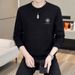 Popular Crew Neck Sweater Men's Autumn And Winter Fleece Thickened Long-sleeved Trendy Youth Bottoming Shirt_viptrois.com