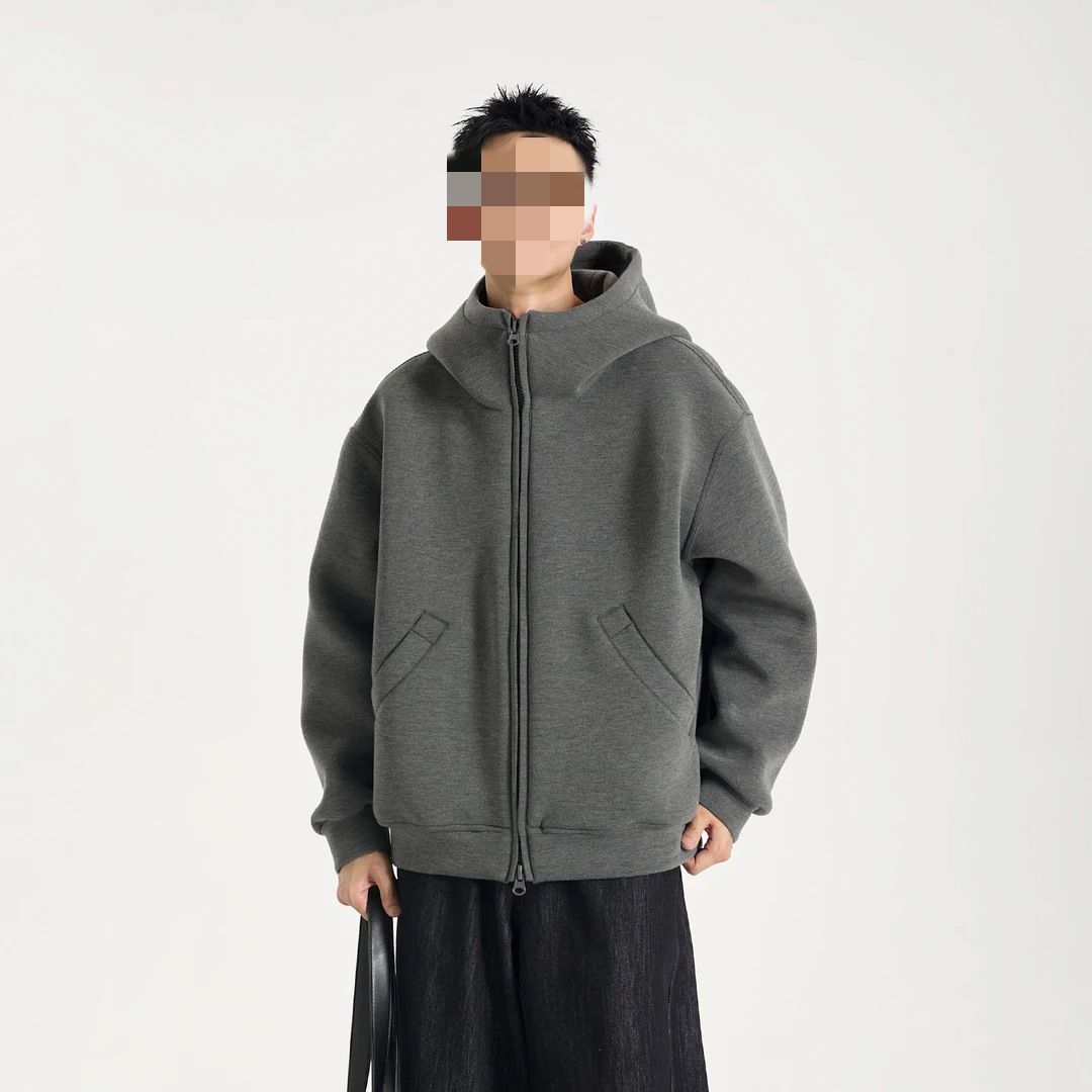 Autumn New American Style Heavyweight Light Luxury Simple Sweatshirt High-End Unisex Niche Casual Trendy Cool Jacket_viptrois.com