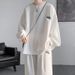 Men's Clothing Spring New Men's Sweater Round Neck Loose Sportswear Youth Trend Clothes Matching Set_viptrois.com