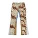 Men's New Camo Splatter Patchwork Flare Cargo Pants - American High Street Micro-Flare Casual Trousers_viptrois.com
