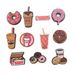 Donut Milk Tea Cute Shoe Flower Shoe Buckle Soft Glue Removable Decorative Buckle_viptrois.com