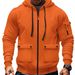 Men's Zip-Up Hoodie With Multiple Pockets – Lightweight Pullover For Casual & Outdoor Wear (White, Black, Navy, Army Green & More) – S To Xxxl_viptrois.com