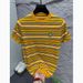 Men's Clothing Summer New Short Sleeved T Shirt Youth Trend Striped Ice Silk Half Sleeved Top Round Neck Thin Polo Shirt T Shirt_viptrois.com
