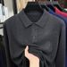 Men's Lightweight Wool Blend Knit Sweater - Long Sleeve Crewneck Pullover For Fall, Casual & Layering (Classic Dad Style)_viptrois.com
