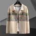 Men's Casual Cardigan Sweater – Spring & Autumn Lightweight Knit (Khaki/Black, M-5XL)_viptrois.com