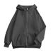 Solid Color Plain Sweatshirt Ins Style Loose Zipper Thickened Hooded Jacket_viptrois.com