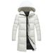 Pure Cross-Border Jacket Men Long Over The Knee Men's Winter Thickened White Duck Down Hooded Coat European And American_viptrois.com
