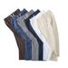 Men's Clothing Summer Thin Solid Color Simple Casual Pants Pure Linen Breathable Elastic Waist New Trousers_viptrois.com