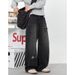 Men's Clothing Ripped Plaid Washed Jeans Spring New Style Trendy Trousers Loose Straight Casual Trousers_viptrois.com