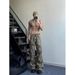 American Style Camouflage Men's Autumn Hip-Hop Loose Straight Jeans Cargo Parachute Pants_viptrois.com