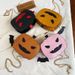 Halloween Themed Glitter Pumpkin Crossbody Bag For Women - Retro Reflective PU Shoulder Bag With Zipper Pockets, Fashionable & Fun Accessory_viptrois.com