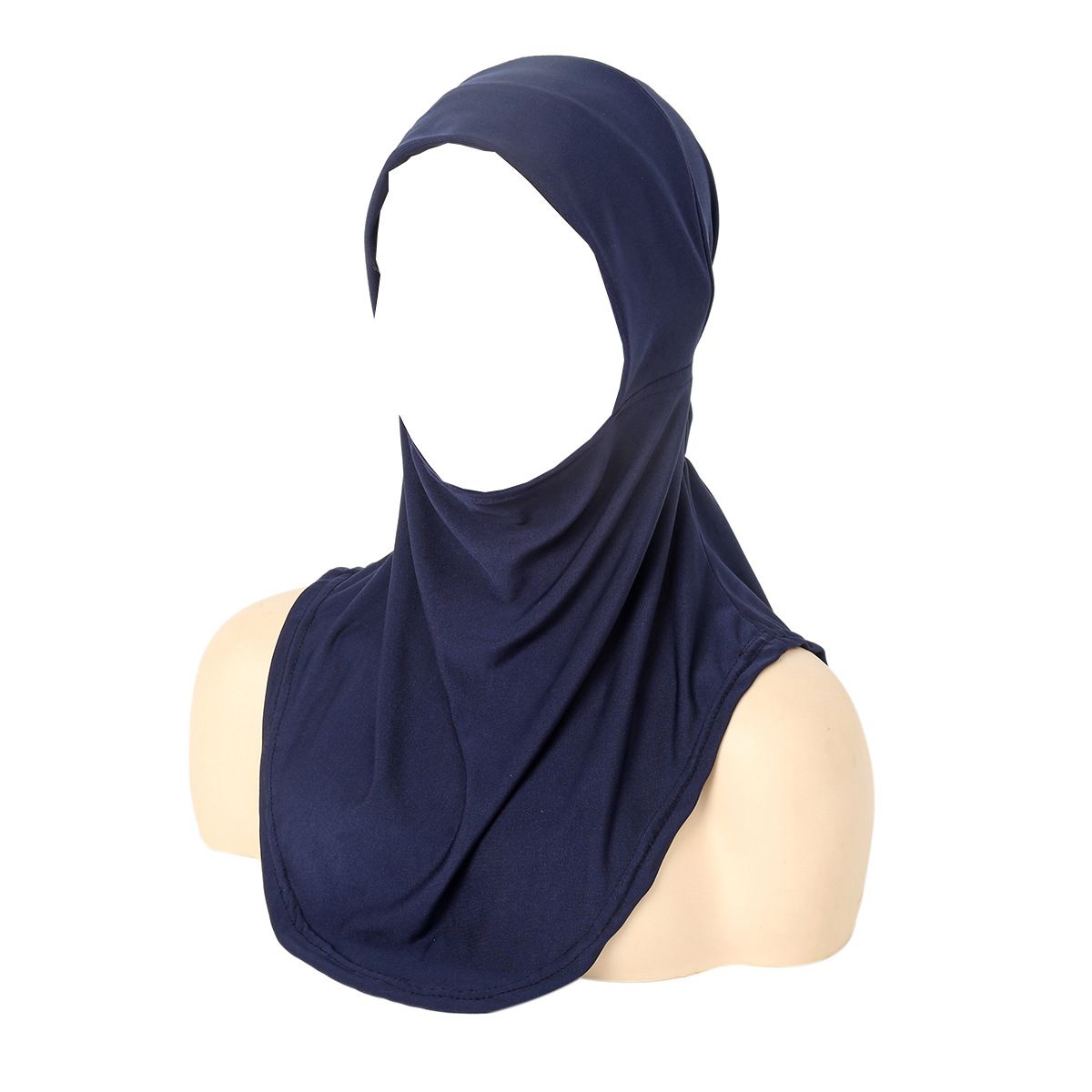 New Solid Color Pleated Elastic Headscarf Hat For Women, Soft And All Season Style, With A Headband Cap_viptrois.com
