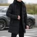 Cotton Winter Oversized Casual Thickened Warm Down Cotton Men's Medium Length Hooded Couple Jacket_viptrois.com