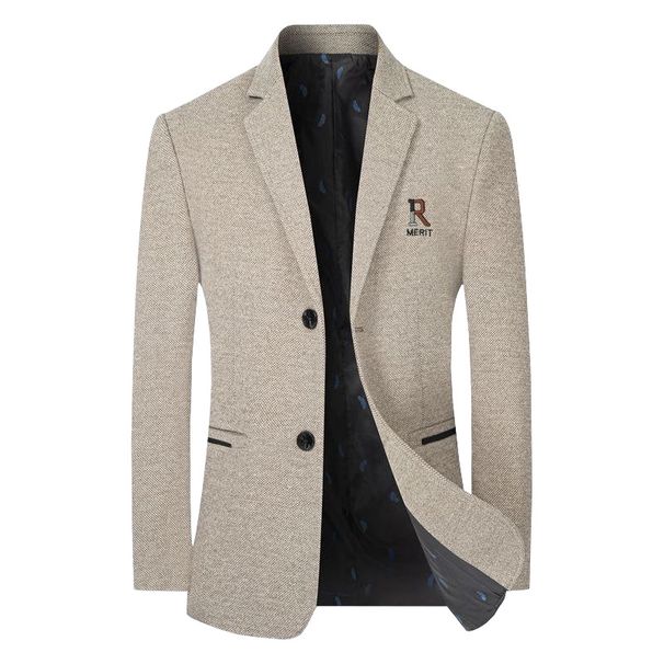 Neue Männer Business Casual Kaschmir Blazer Anzüge Jacken Wolle Mischungen Männlich Herbst Winter Slim Fit Blazer Anzüge Mäntel Herren Bekleidung_viptrois.com