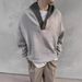 Autumn And Winter Hooded Sweatshirt With Spliced Yarn, Niche Casual Loose Jacket_viptrois.com