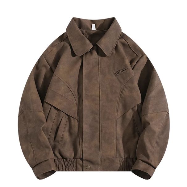 American Motorcycle Handsome Tie Dye Men's Spring And Autumn New Loose Trendy Brand High-end Short Jacket Top_viptrois.com
