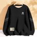 Loose Casual Versatile Men's Sweatshirt Spring Autumn Round Neck Pullover Long Sleeve Base Shirt For Men_viptrois.com